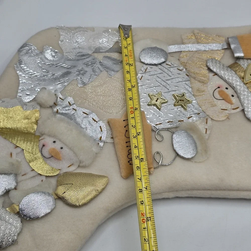 Vtg Snowman Christmas Stocking 17